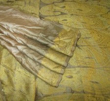 BVH WEARABLE PURE SILK Vintage Sari Saree 5yds 21SEP3102 X10 E566 Coffee ABCKB