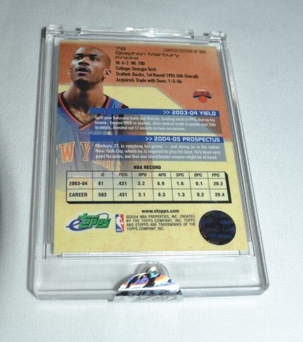 Baloncesto Etopps 2004 - Stephen Marbury Guard New York Knicks - Imagen 4 de 4