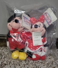 VINTAGE DISNEY MICKEY MOUSE AND MINNIE MOUSE CLUB DISNEY PLUSH SET NWT