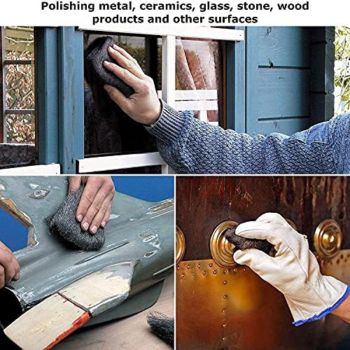 5 Rolls Grade 0000 Steel Wool Total 68Ft Steel Wool Roll for 12 OZ