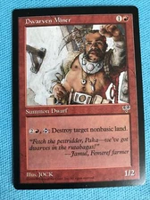 Dwarven Miner X1 NM MTG Mirage Magic