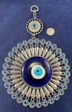 Blue Evil Eye Turkish Nazar Protective Wall Room Hanging Decoration Amulet Heart