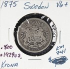 1876 Sweden Silver One Krone Coin and 1875 Sweden Silver One Krone Coin Lot of 2 — photo 5