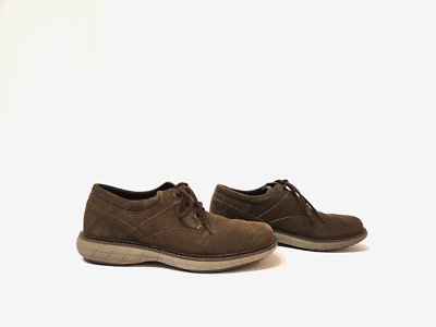 Merrell World Vue Brown Suede Leather Black Slate Lace Up 