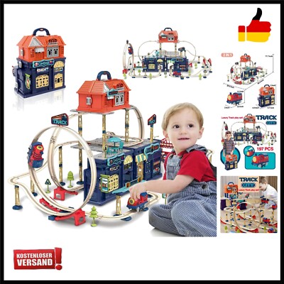 197-teilig Zug Train Tracks, Toy Set für Kleinkinder Alter 3-10, Schienen-Spi...