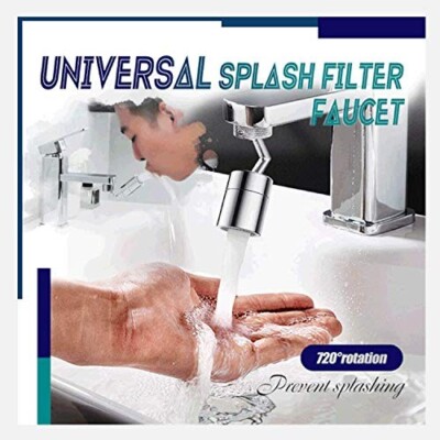 Universal Spritzfilter Wasserhahn, 720° drehbarer Wasserhahn Sprühkopf mit 4-lagig Ne