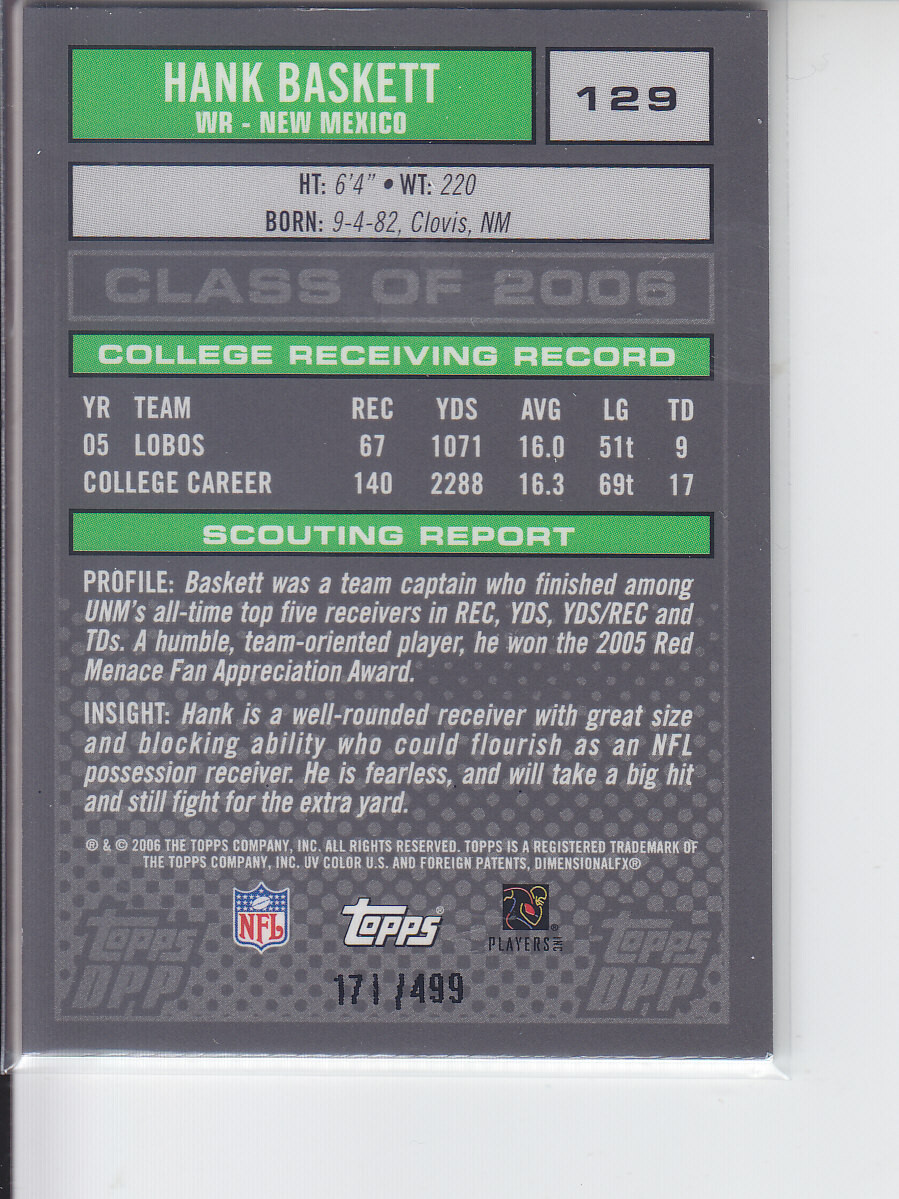 2006 Topps Draft Picks and Prospects (DPP) - Class of 2006 Rookies Hank ...