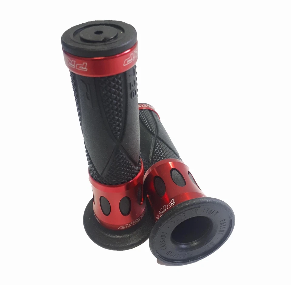 Progrip Impugnature Manubrio Alluminio Rosso per Honda NSR 125 NSR125 50 NSR50 Foto 2 de 3