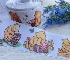 7/8" ,1 1/2", 3" Classic Winnie The Pooh Grosgrain Ribbon 3 Yards Pooh Ribbon