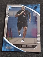 2020 Panini Absolute #130 Derrick Brown Panthers Rookie Card RC Football . rookie card picture