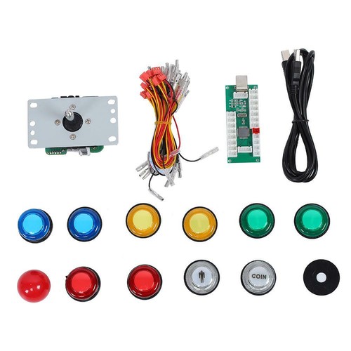 Arcade Game DIY Kit Joystick+LED Light Push Buttons+USB Encoder Game Controller - Picture 2 of 12