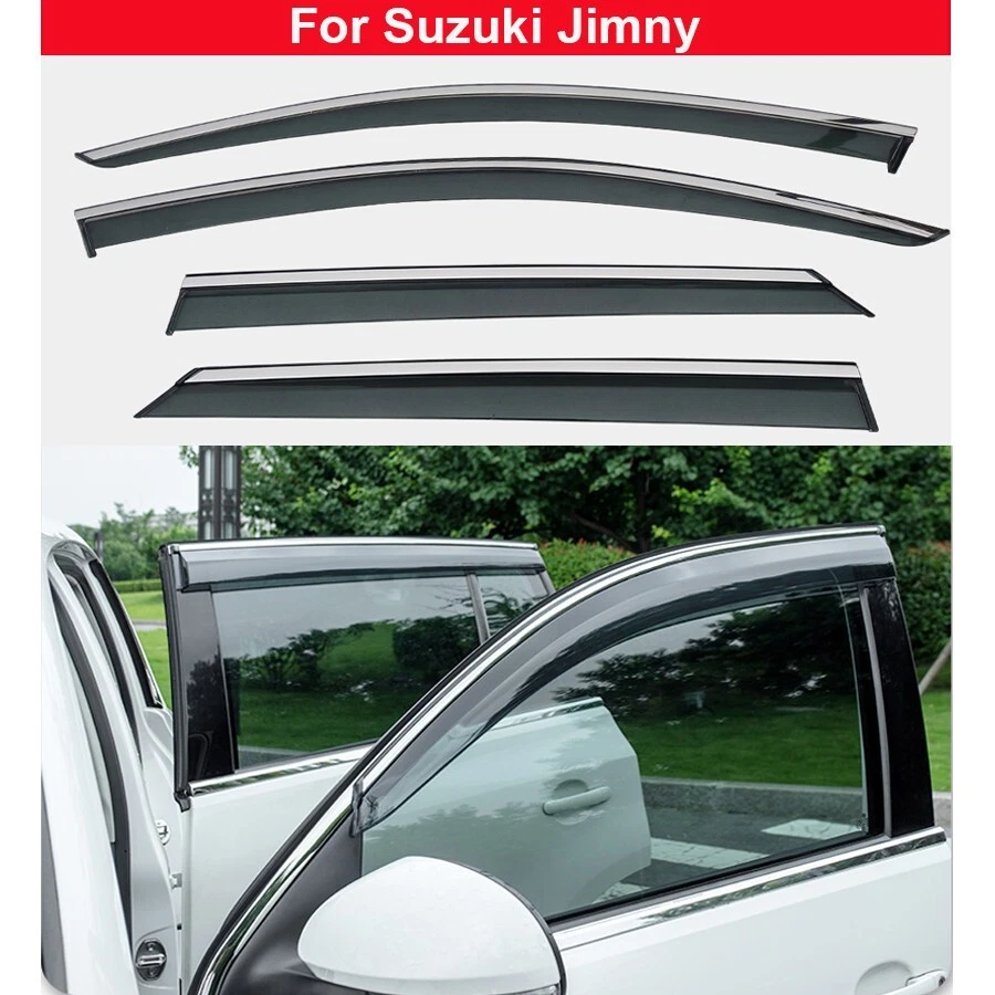 4PCS Car Window Visor Vent Rain Wind Deflector Guard For Suzuki