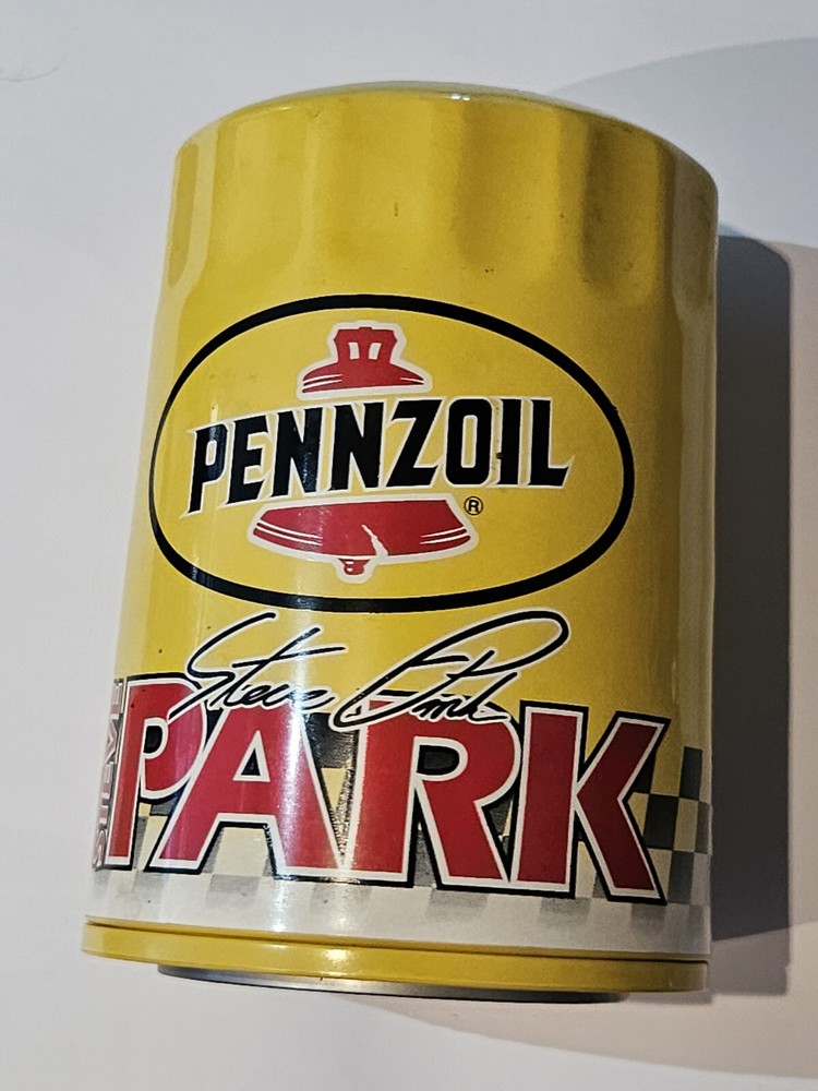 ACTION RACING STEVE PARK #1 PENNZOIL 1/64 CAR IN OIL FILTER TIN