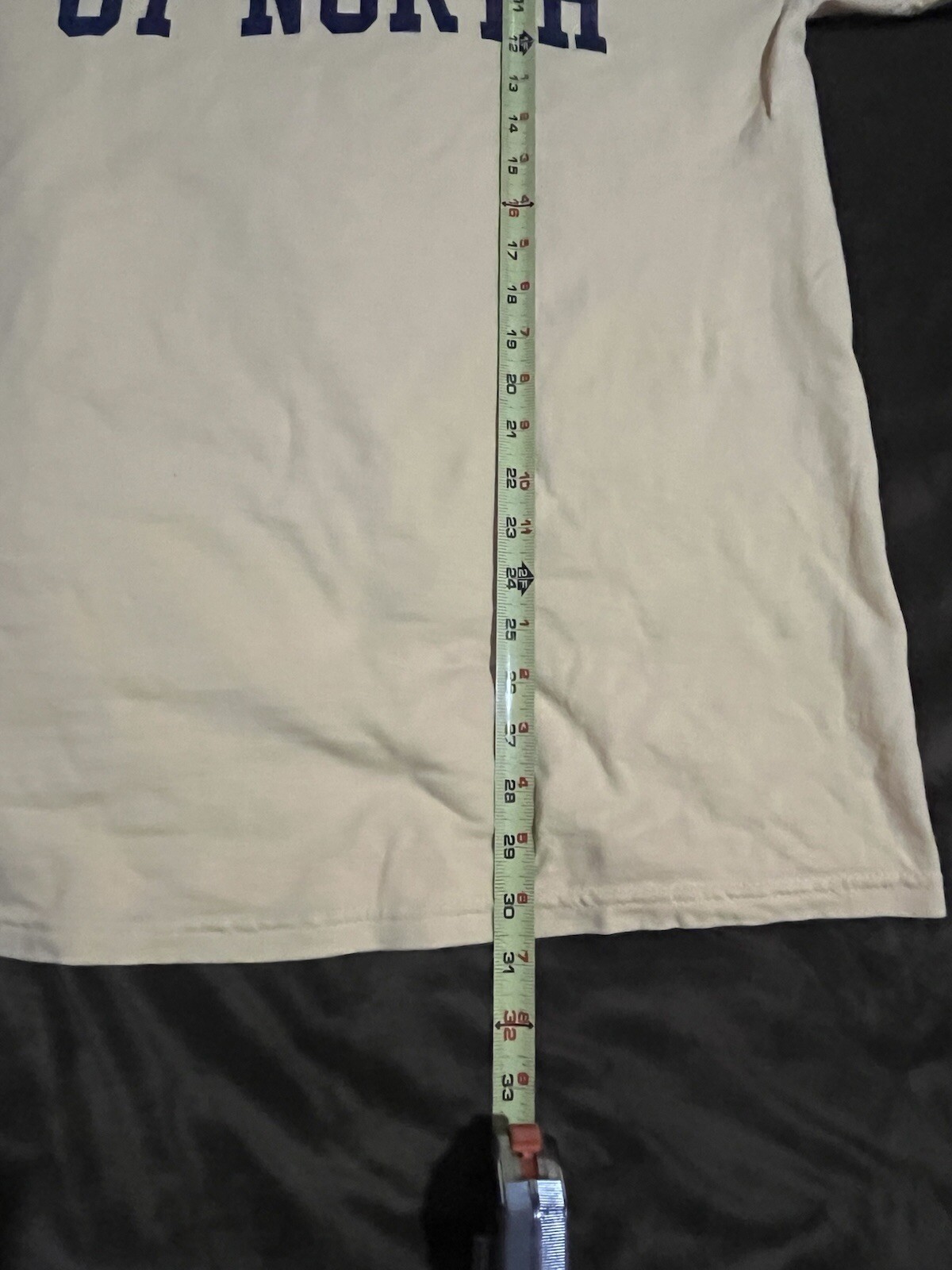 Gildan Activewear Unisex T-Shirt Large Yellow Navy Blue Up North Ultra Cotton 