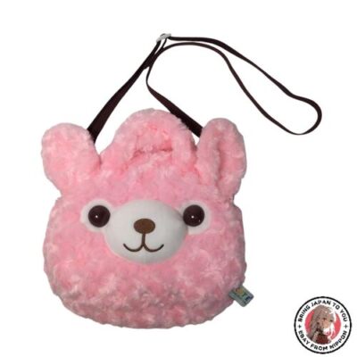 NEW Cute Sales Plush Alpaca Face Purse Large Pink F0205