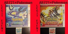 Pokemon Alpha Sapphire & Omega Ruby Complete Loaded W All 721 & 120 Legit Events