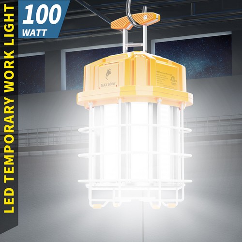 100Watt LED Temporary Work Light Linkable For Warehouse Garage Workroom Lighting - Picture 2 of 12