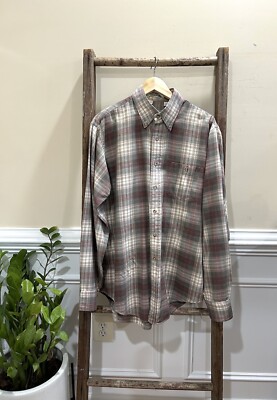 Vintage Nan Duskin Flannel Button Down Shirt Men Size Large