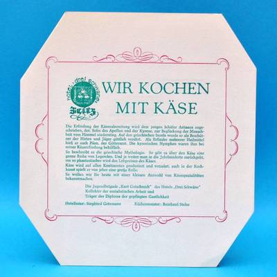 Hotel Drei Schwäne Zeitz um 1980-1985 | Speisenkarte Getränkekarte DDR A