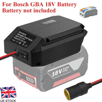 18V to 12V Step-Down Converter Cigarette Lighter Adapter for Bosch GBA Battery