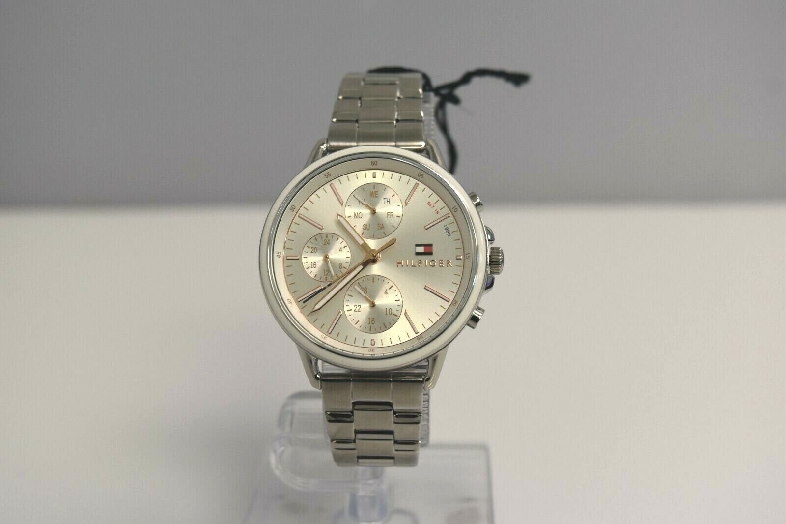 New Tommy Hilfiger Stainless Steel Silver Dial 1781787 $125 Watch