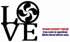 Lauburu Love Graphic Die Cut decal sticker Car Truck Boat Window Bumper Wall 9"