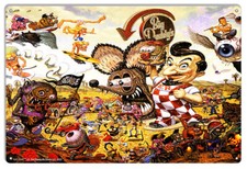 Rat Fink And Big Daddy Metal Sign