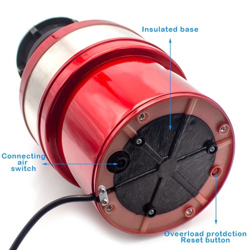 220V Kitchen Food Waste Processor Disposer Garbage Disposal Crusher 450W 1400ML - Picture 4 of 6