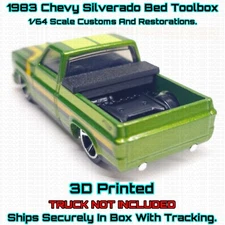 Bed Toolbox 3D Printed For 1/64 Scale Hot Wheels 1983 Chevy Silverado