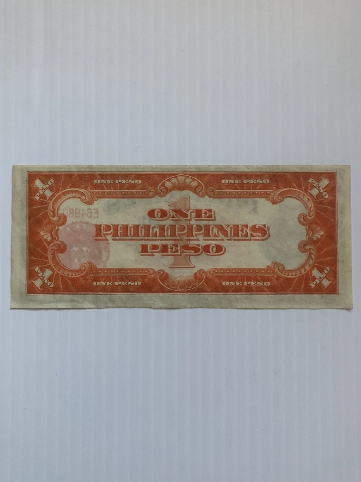 Philippines 1 Peso 1941 P-89c US Administration Naval Aviators Issue Rare - Image 2 of 2