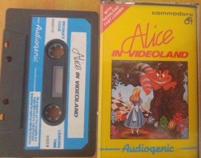 Alice in Videoland (Audiomagic 1986) Commodore 64 (Tape, Manual, Box) works 8bit