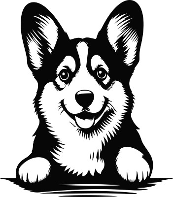 Peeking Puppy Image 19 Die Cut Vinyl Decal Sticker 42 different colors available