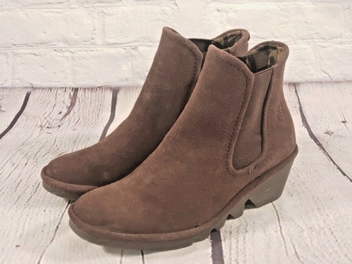 Fly London Suede Leather Chelsea Wedge 