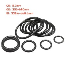 O Ring Oil/Water Resistant Seals Nitrile Rubber 5.7mm Cross Section 350-680mm OD