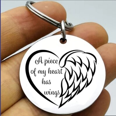 A Piece Of My Heart Has Wing Hot Keychain