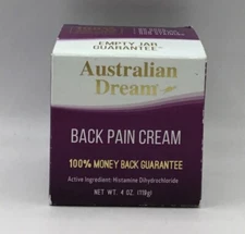 Exp 12/25 Australian Dream Back Pain Relief Cream 4 oz Exp 12/25