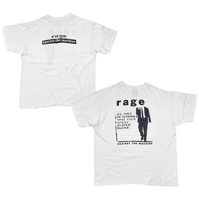 Rage Against the Machine This Machine System Sucks Tshirt White
