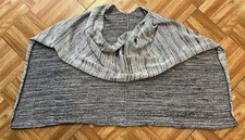 Cowl Shoulder Cover Up Shrug Poncho Grey Simple Design One Size
