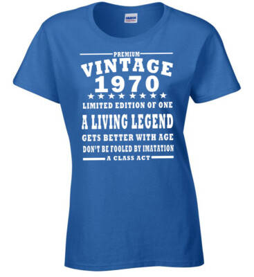 Jahrgang 1970 Geburtstag Damen T-Shirt Party Wechsel Jahr Weihnachten jedes Jahr 50.