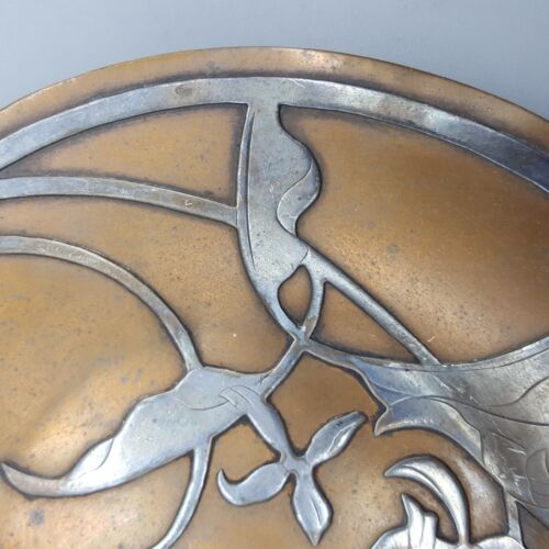 Heintz? Plato de bronce esterlina 5,75" artesanías / nuevo **LEER" - Imagen 7 de 11