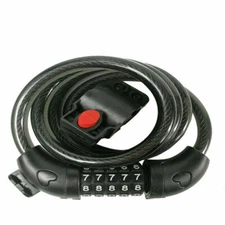 TECHTONGDA 5-Digit Combination Password Bike Lock Cable Bicycle Chain Lock New