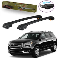 Lockable Black Aluminum Cargo Roof Rack Cross Bars Fits GMC Acadia 2007-2016