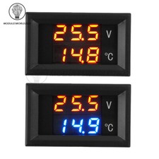 Dc 4-28v 0.28 Voltmeter Thermometer Led 3-digit Voltage Temperature Meter Ntc Dc 4-28v 0.28 Voltmeter Thermometer Led 3-digit Voltage Temperature Meter Ntc