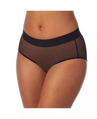 DKNY DK8195 Sheers Mesh Brief Panty Black SM