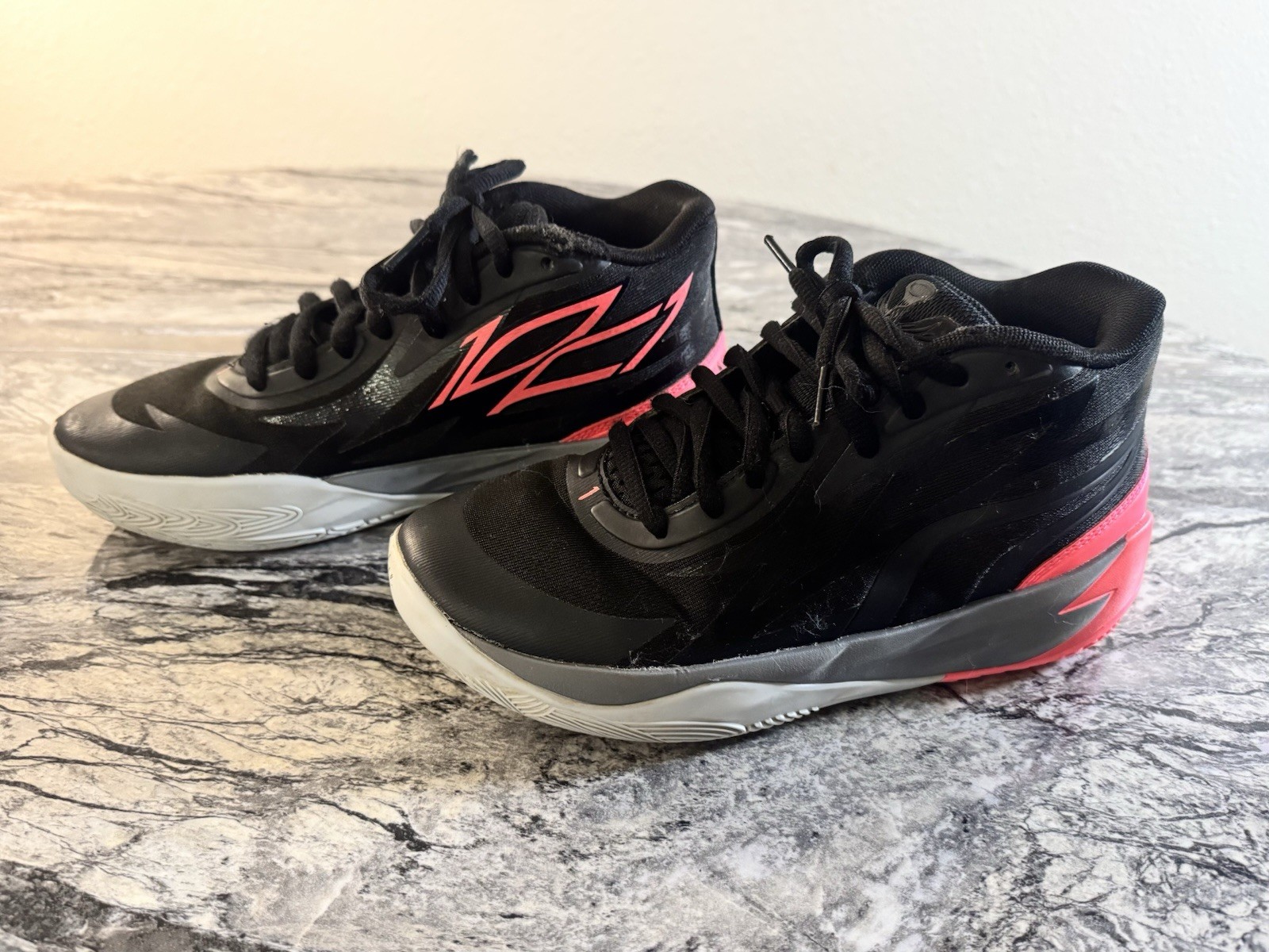 Puma LaMelo Ball MB.02 Black Sunset Glow Size 5.5 BX0124 Good Condition-image