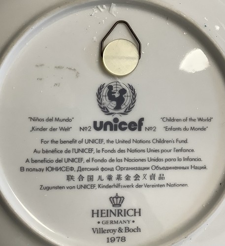 UNICEF Villeroy & Boch Children Of The World Asia Plate No. 2 - Picture 4 of 4