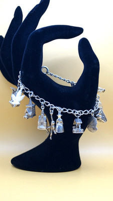 Sterling Silber Bettelarmband Vintage verziert 28g gepunzt massiv Geschenk Kunst