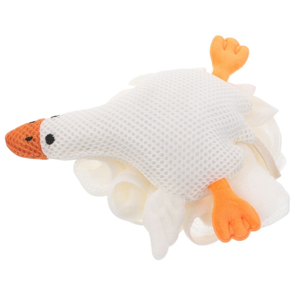 Fun Goose Cartoon Bath Sponge Reusable Loofah for Baby Shower Home Use ...