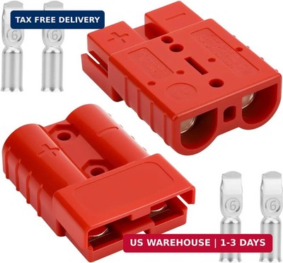 50A-600V Battery Quick Connect/Disconnect with 7/8/10/12 AWG, 2 PCS Jumper Cable