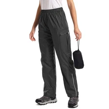 's Rain Pants Waterproof Windproof Pants Lightweight Over Pants Outdoor for G...